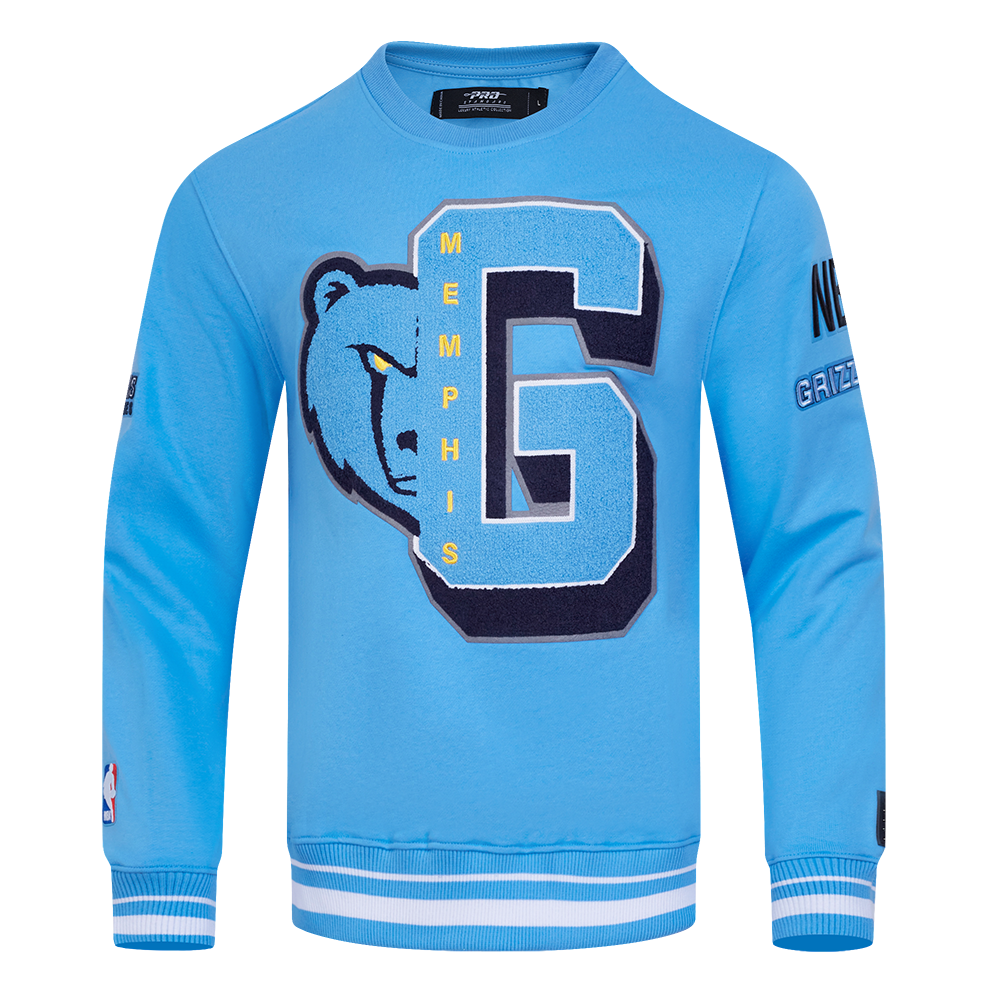 University Blue Memphis Grizzlies Pro Standard Pullover Mashup Crewneck Fleece Sweatshirt