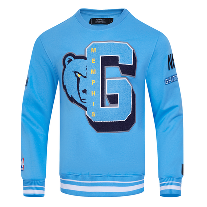 University Blue Memphis Grizzlies Pro Standard Pullover Mashup Crewneck Fleece Sweatshirt
