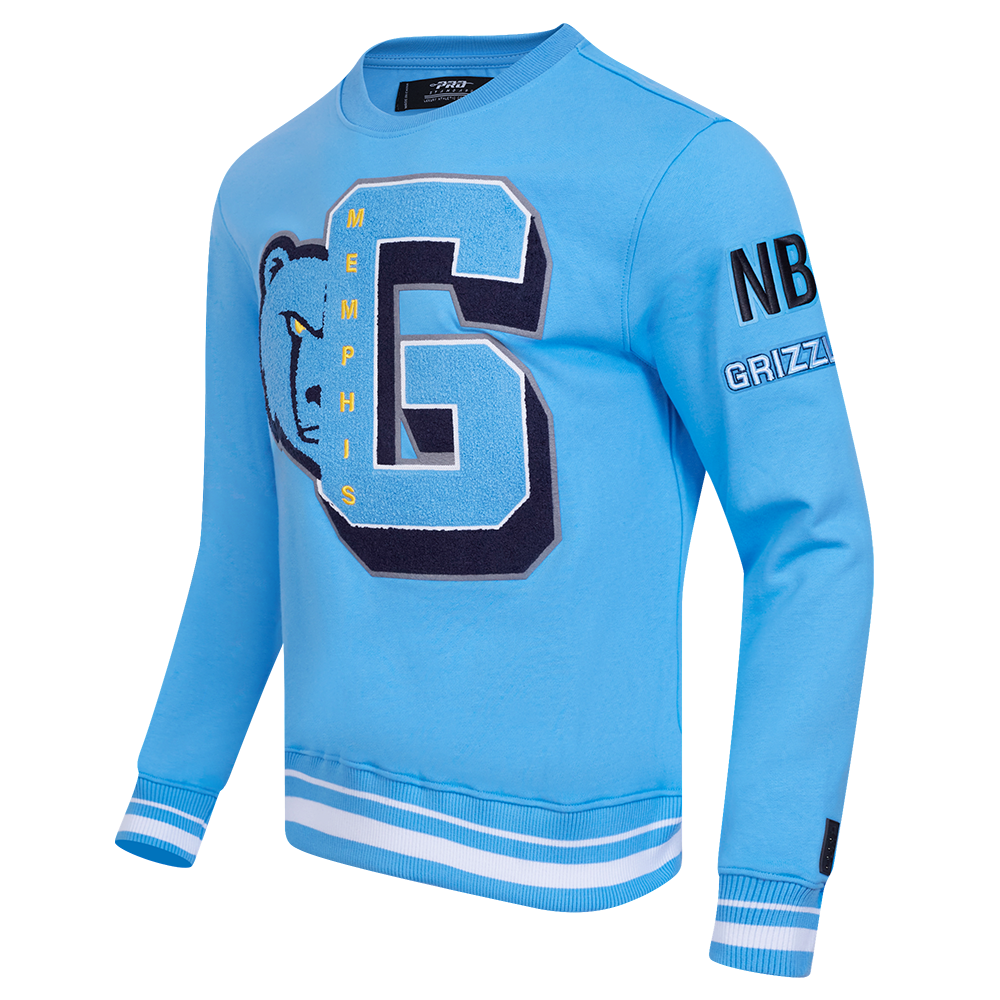 University Blue Memphis Grizzlies Pro Standard Pullover Mashup Crewneck Fleece Sweatshirt