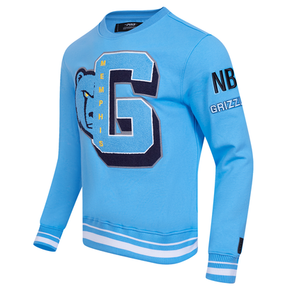 University Blue Memphis Grizzlies Pro Standard Pullover Mashup Crewneck Fleece Sweatshirt