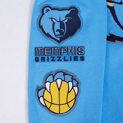 University Blue Memphis Grizzlies Pro Standard Pullover Mashup Crewneck Fleece Sweatshirt