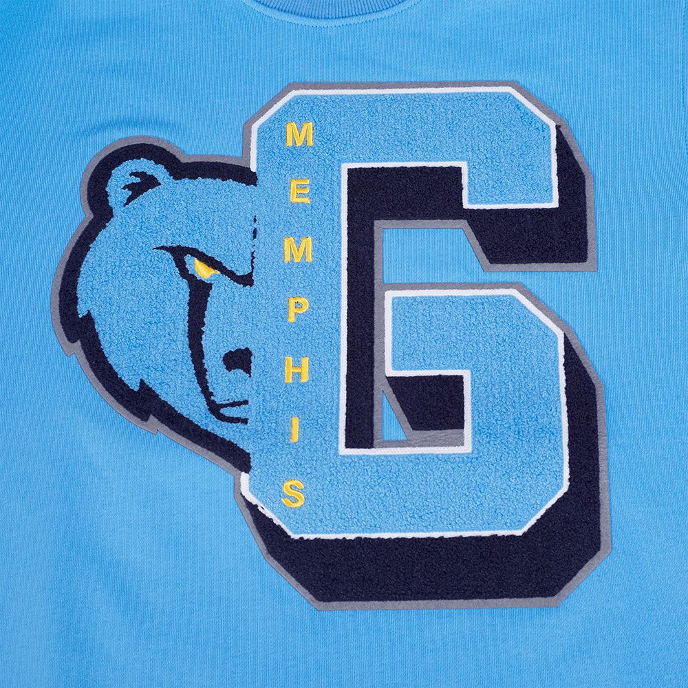 University Blue Memphis Grizzlies Pro Standard Pullover Mashup Crewneck Fleece Sweatshirt