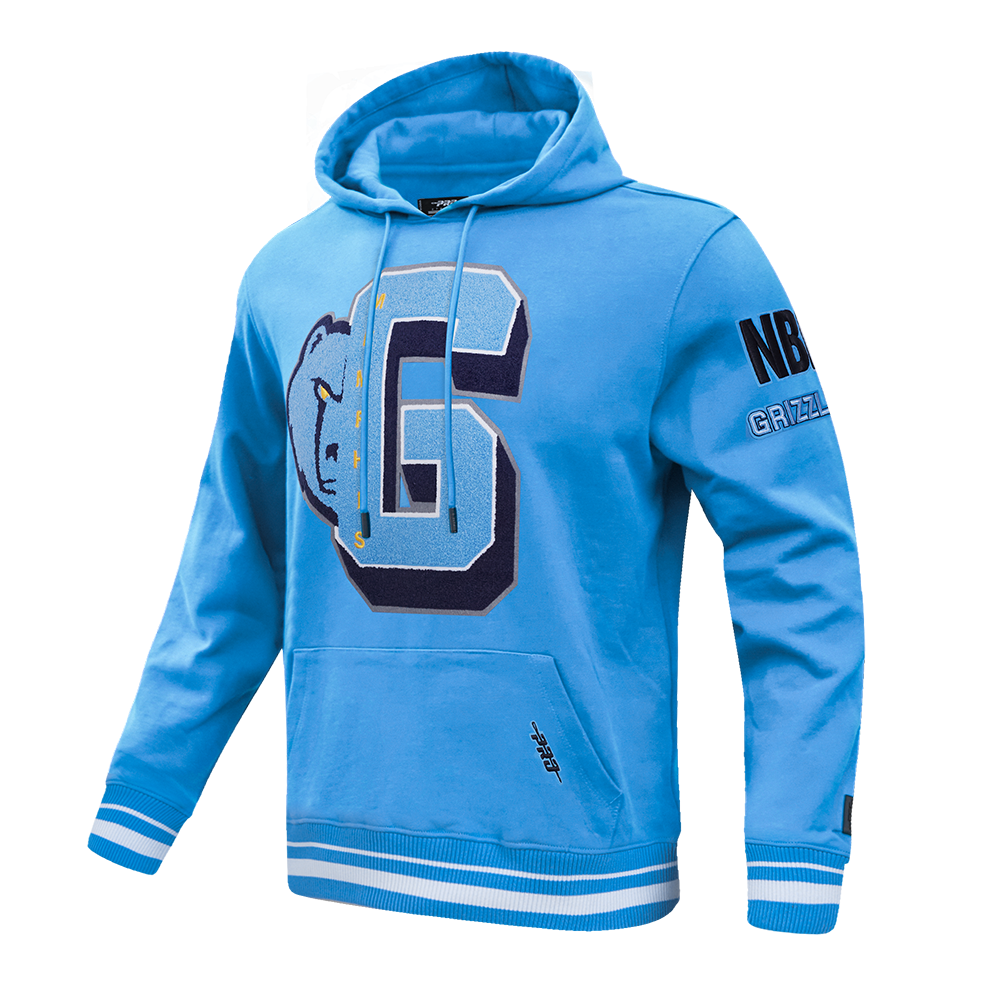 University Blue Memphis Grizzlies Pro Standard Pullover Mashup Crewneck Fleece Hoodie