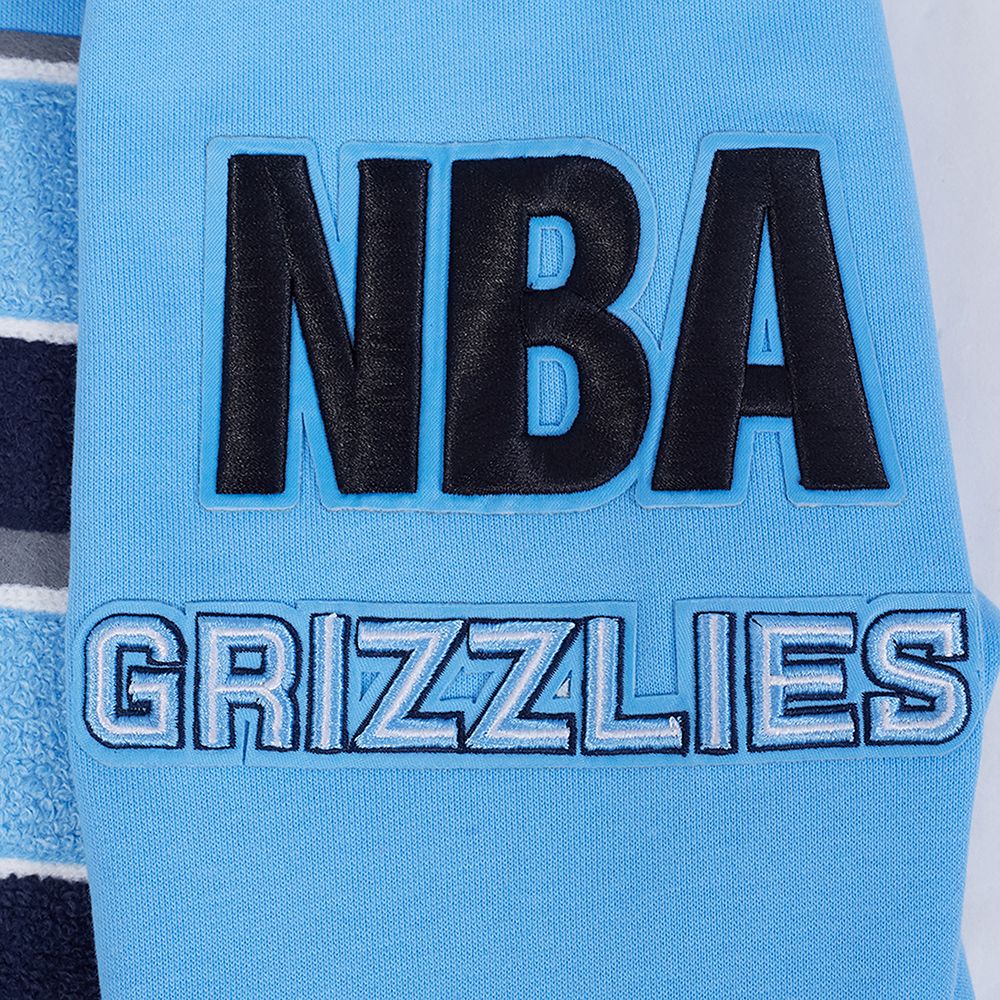 University Blue Memphis Grizzlies Pro Standard Pullover Mashup Crewneck Fleece Hoodie