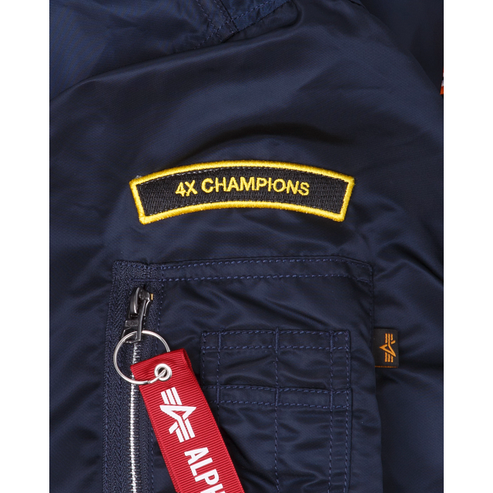 Navy Blue Detroit Tigers Alpha Industries X New Era Reversible MA-1 Bomber Jacket