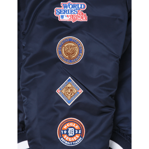 Navy Blue Detroit Tigers Alpha Industries X New Era Reversible MA-1 Bomber Jacket