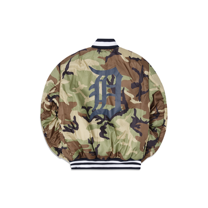 Navy Blue Detroit Tigers Alpha Industries X New Era Reversible MA-1 Bomber Jacket