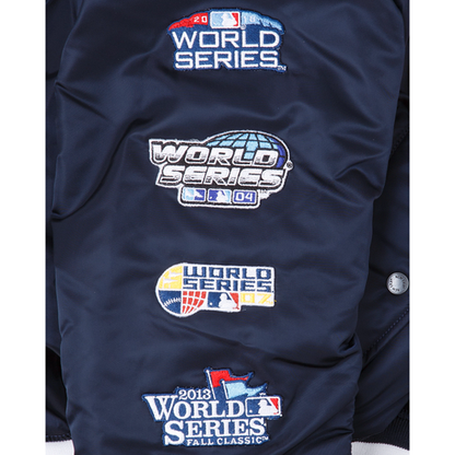 Navy Blue Boston Red Sox Alpha Industries X New Era Reversible MA-1 Bomber Jacket