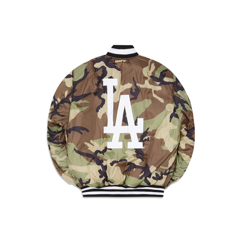 Black Los Angeles Dodgers Alpha Industries X New Era Reversible MA-1 Bomber Jacket
