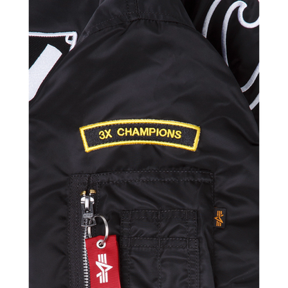 Black Chicago White Sox Alpha Industries X New Era Reversible MA-1 Bomber Jacket