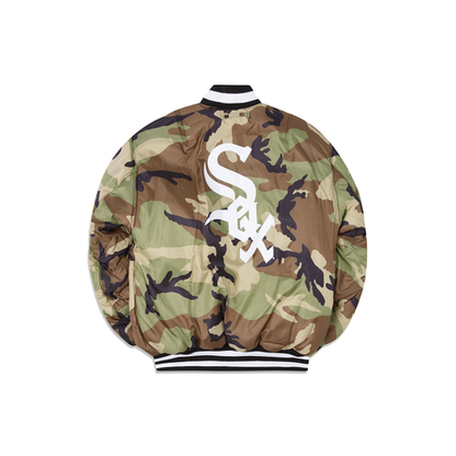 Black Chicago White Sox Alpha Industries X New Era Reversible MA-1 Bomber Jacket