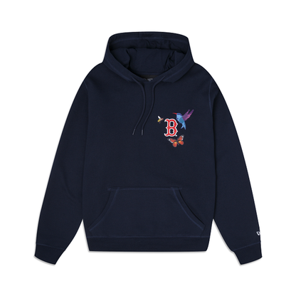 Navy Blue Boston Red Sox Blooming New Era Hoodie