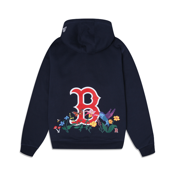 Navy Blue Boston Red Sox Blooming New Era Hoodie
