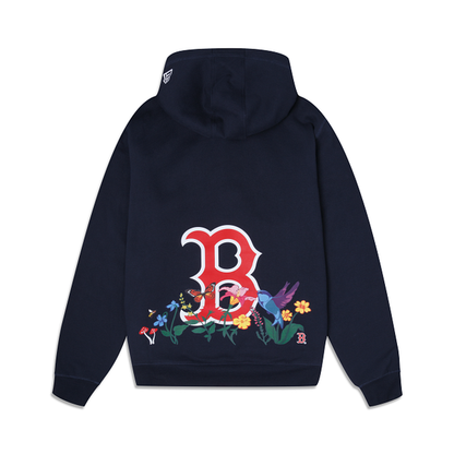 Navy Blue Boston Red Sox Blooming New Era Hoodie