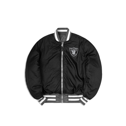 Gray Los Vegas Raiders Alpha Industries X New Era Reversible MA-1 Bomber Jacket