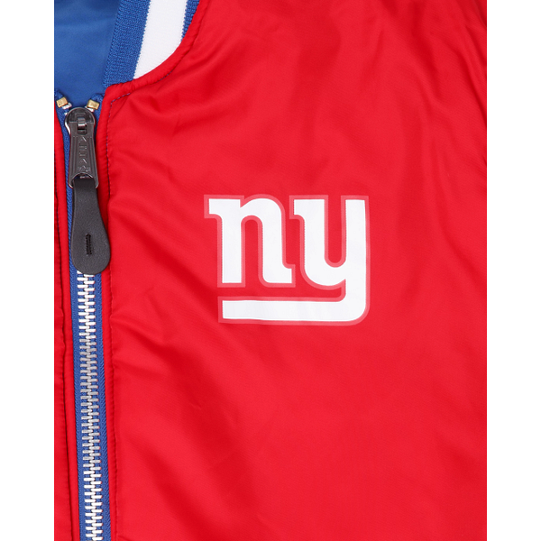 Royal Blue New York Giants Alpha Industries X New Era Reversible MA-1 Bomber Jacket