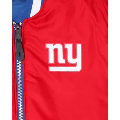 Royal Blue New York Giants Alpha Industries X New Era Reversible MA-1 Bomber Jacket