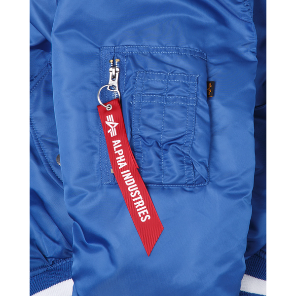 Royal Blue New York Giants Alpha Industries X New Era Reversible MA-1 Bomber Jacket