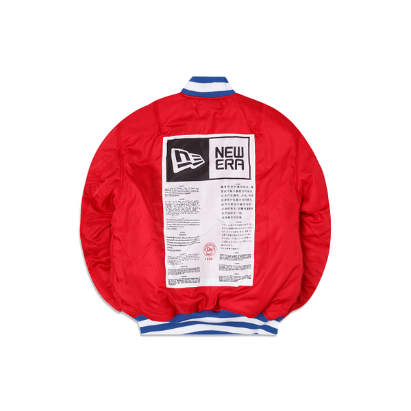 Royal Blue New York Giants Alpha Industries X New Era Reversible MA-1 Bomber Jacket