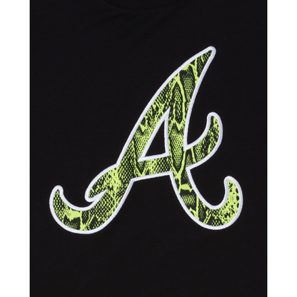 New Era Atlanta Braves Summer Pop Black Neon Yellow T-shirt