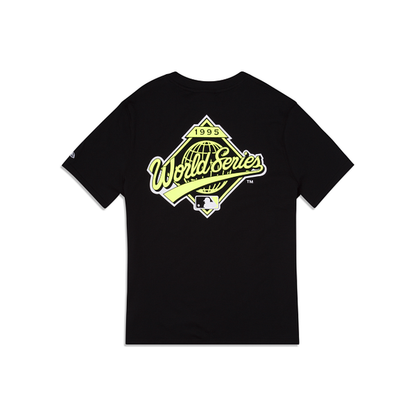 New Era Atlanta Braves Summer Pop Black Neon Yellow T-shirt