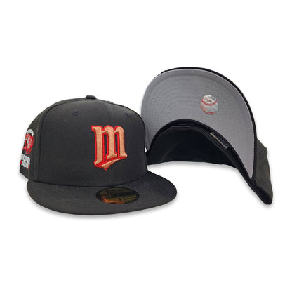Black Minnesota Twins Gray Bottom Bomba Squad Side Patch New Era 59Fifty Fitted