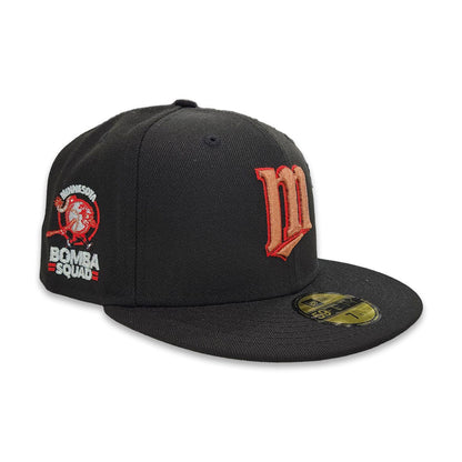 Black Minnesota Twins Gray Bottom Bomba Squad Side Patch New Era 59Fifty Fitted