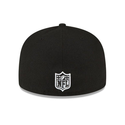 Black Las Vegas Raiders Gray Bottom XVIII Super Bowl Side Patch New Era 59Fifty Fitted