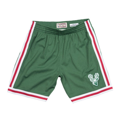 1971-72 Green Milwaukee Bucks Mitchell & Ness Hardwood Classics Swingman Shorts