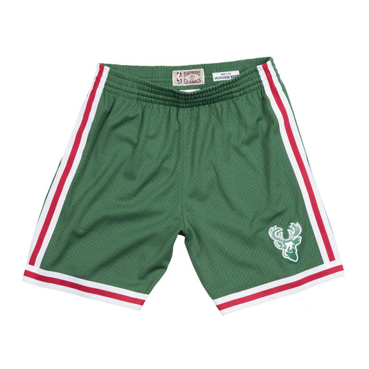 1971-72 Green Milwaukee Bucks Mitchell & Ness Hardwood Classics Swingman Shorts