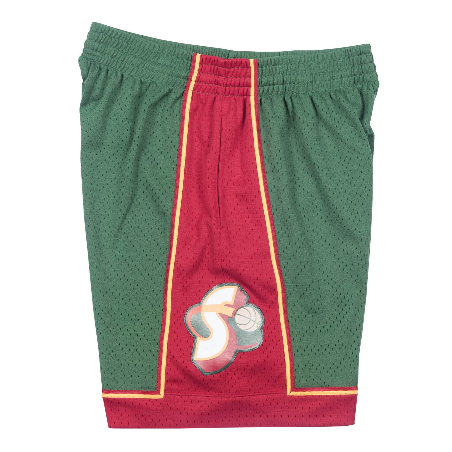 1995-96 Roard Seattle SuperSonics Mitchell & Ness Green / Red Hardwood Classics Swingman Shorts