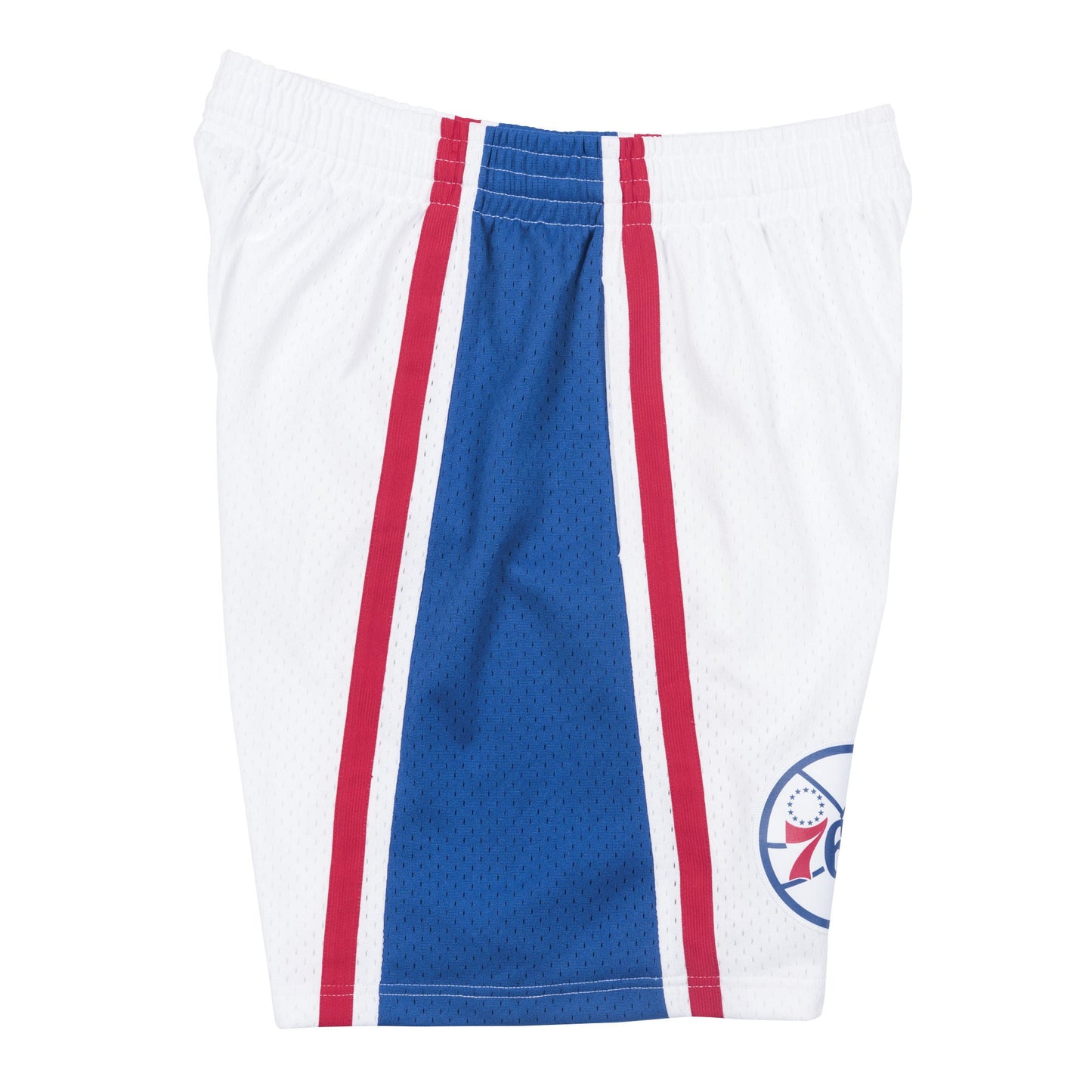 1996-97 White Philadelphia 76ers Home Mitchell & Ness Hardwood Classics Swingman Shorts