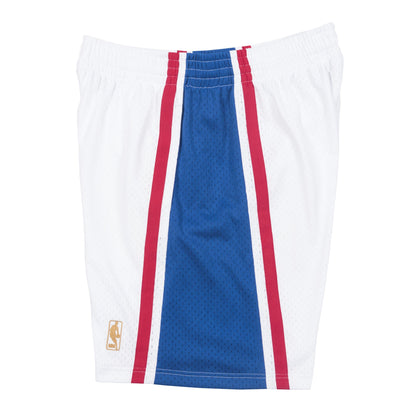 1996-97 White Philadelphia 76ers Home Mitchell & Ness Hardwood Classics Swingman Shorts