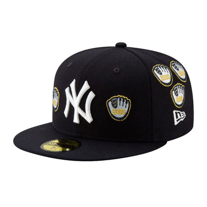 NEW ERA SPIKE LEE X NEW YORK YANKEES CHAMPIONSHIP GOLD TRIM GLOVE 59FIFTY FITTED HAT
