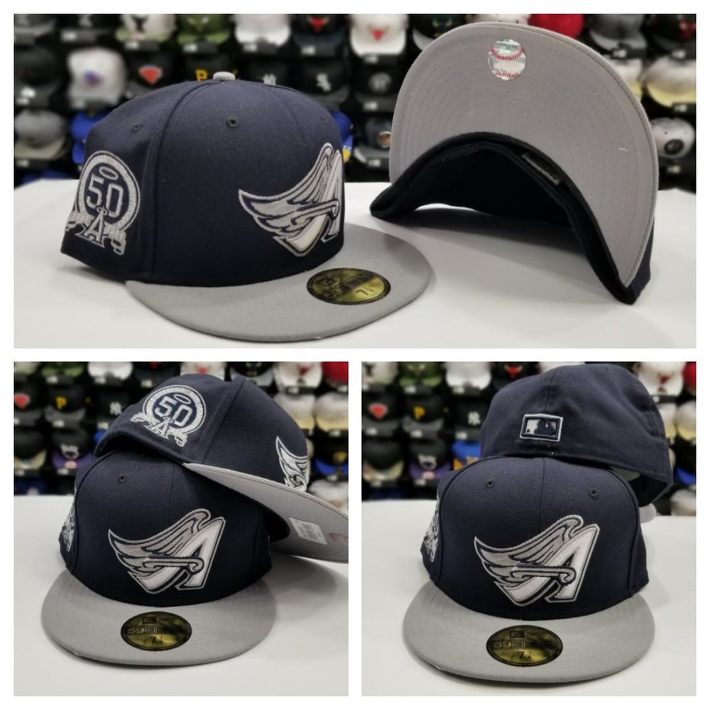 New Era 59Fifty San Los Angeles Angels Navy / gray 50th Anniversary Fitted Hat
