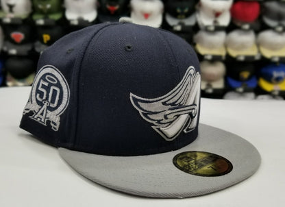 New Era 59Fifty San Los Angeles Angels Navy / gray 50th Anniversary Fitted Hat