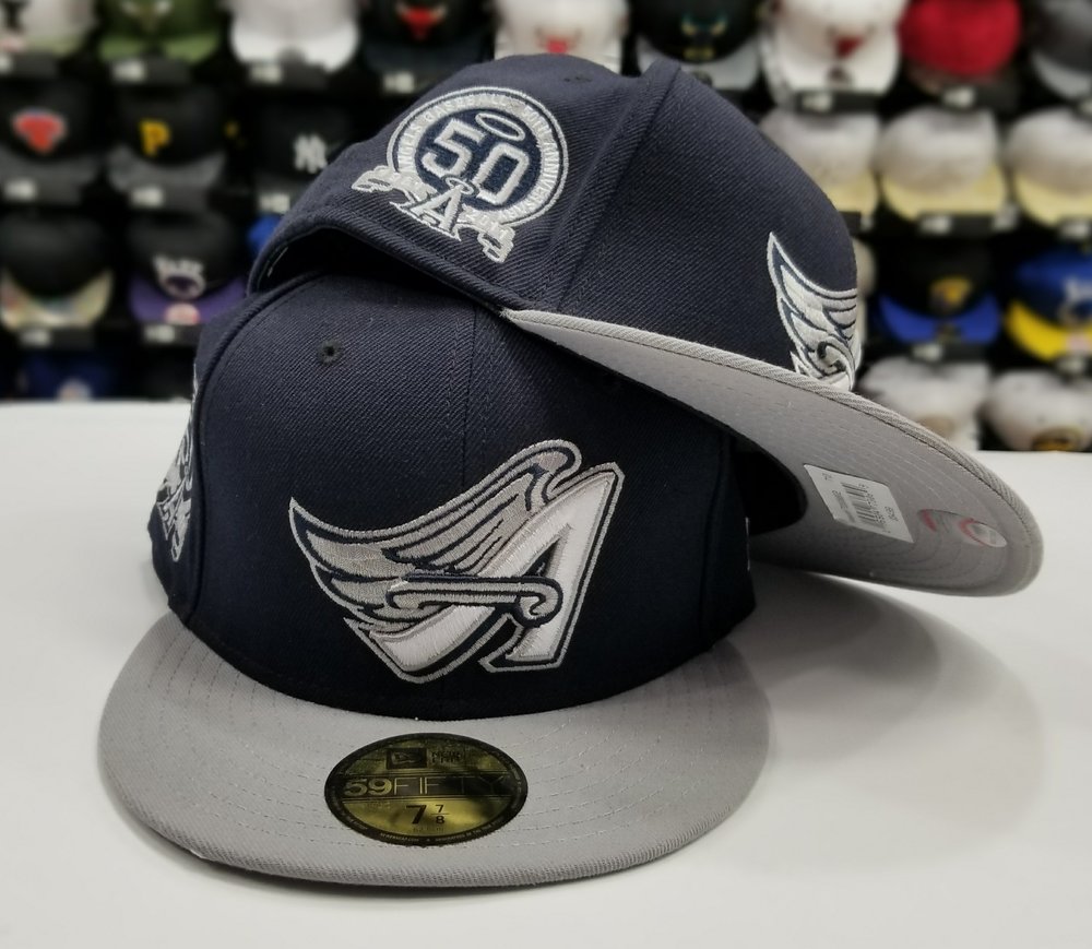 New Era 59Fifty San Los Angeles Angels Navy / gray 50th Anniversary Fitted Hat