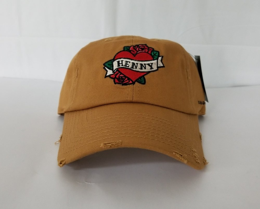 Henny By Field Grade Wheat Distressed DAD Hat Snapback Strapback CAP
