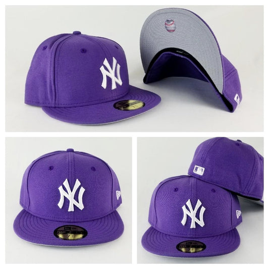 New Era Purple New York Yankee 59Fifty Fitted hat