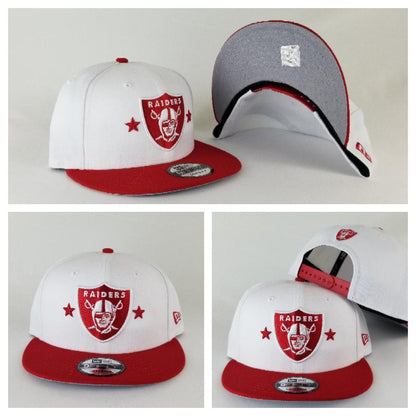 Exclusive New Era White / Red Oakland Raiders 9Fifty Stars Snapback hat