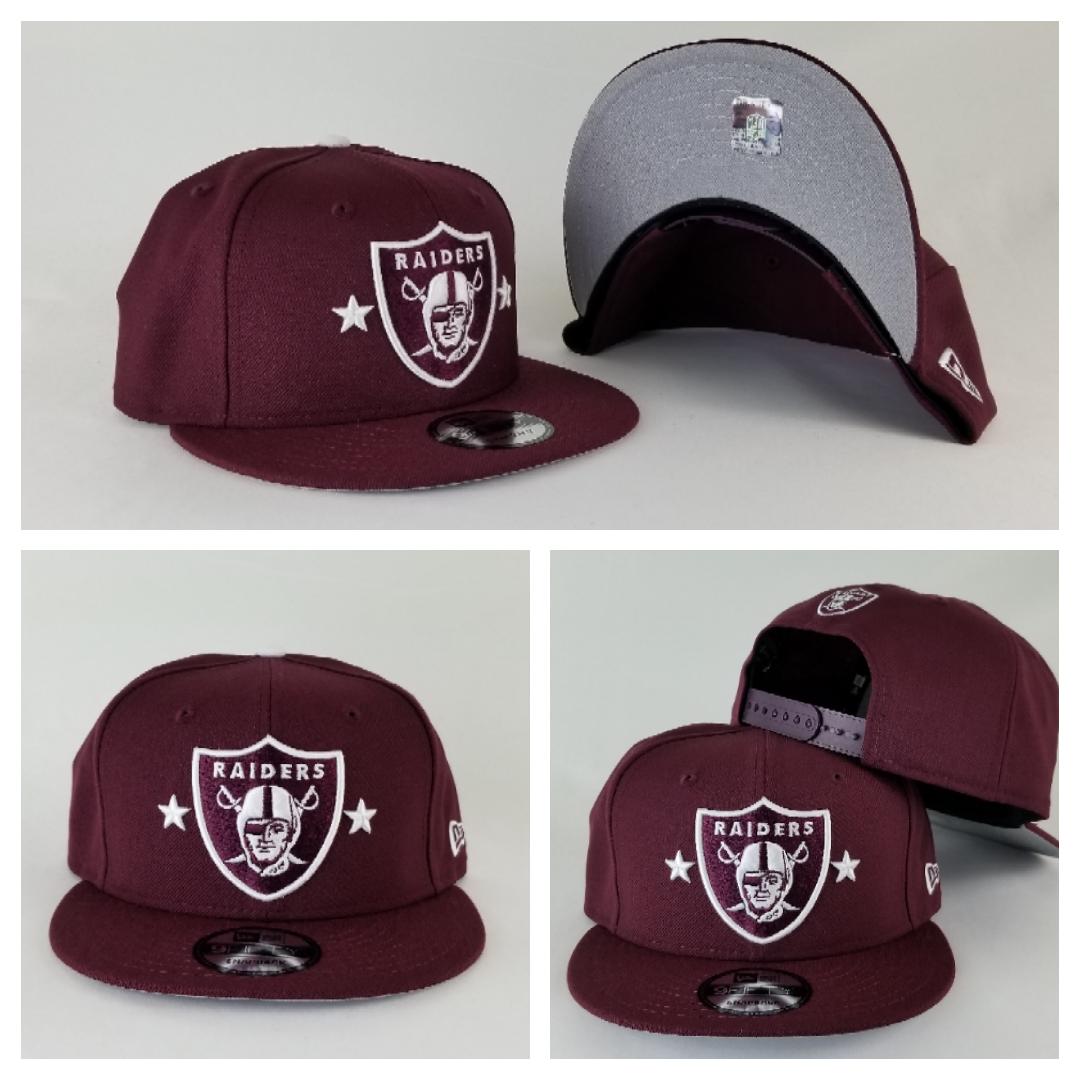 Exclusive New Era Maroon Oakland Raiders 9Fifty Stars Snapback hat