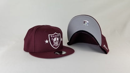 Exclusive New Era Maroon Oakland Raiders 9Fifty Stars Snapback hat