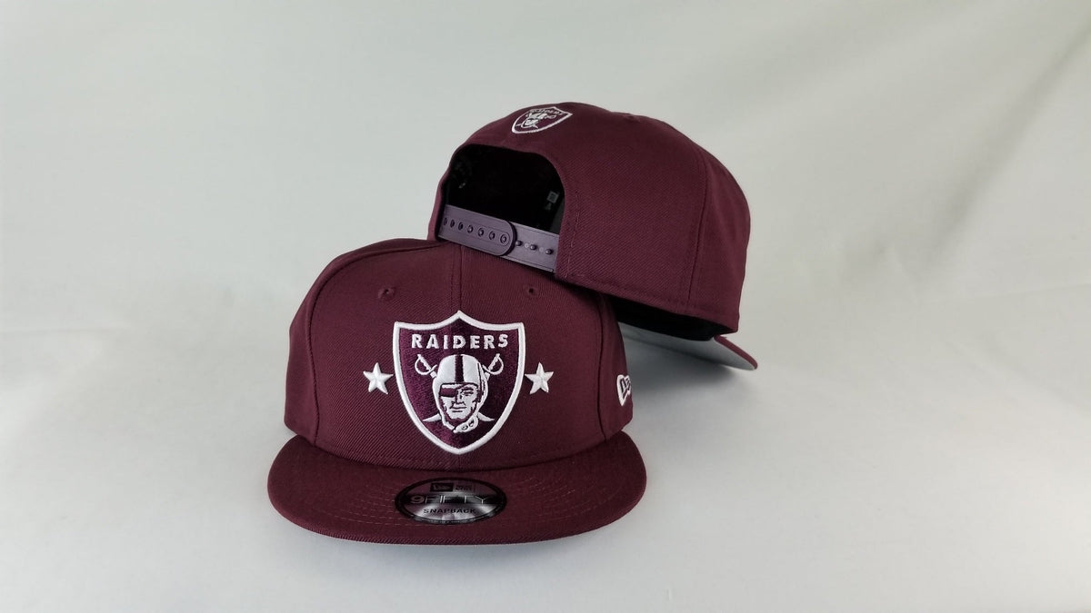 Exclusive New Era Maroon Oakland Raiders 9Fifty Stars Snapback hat