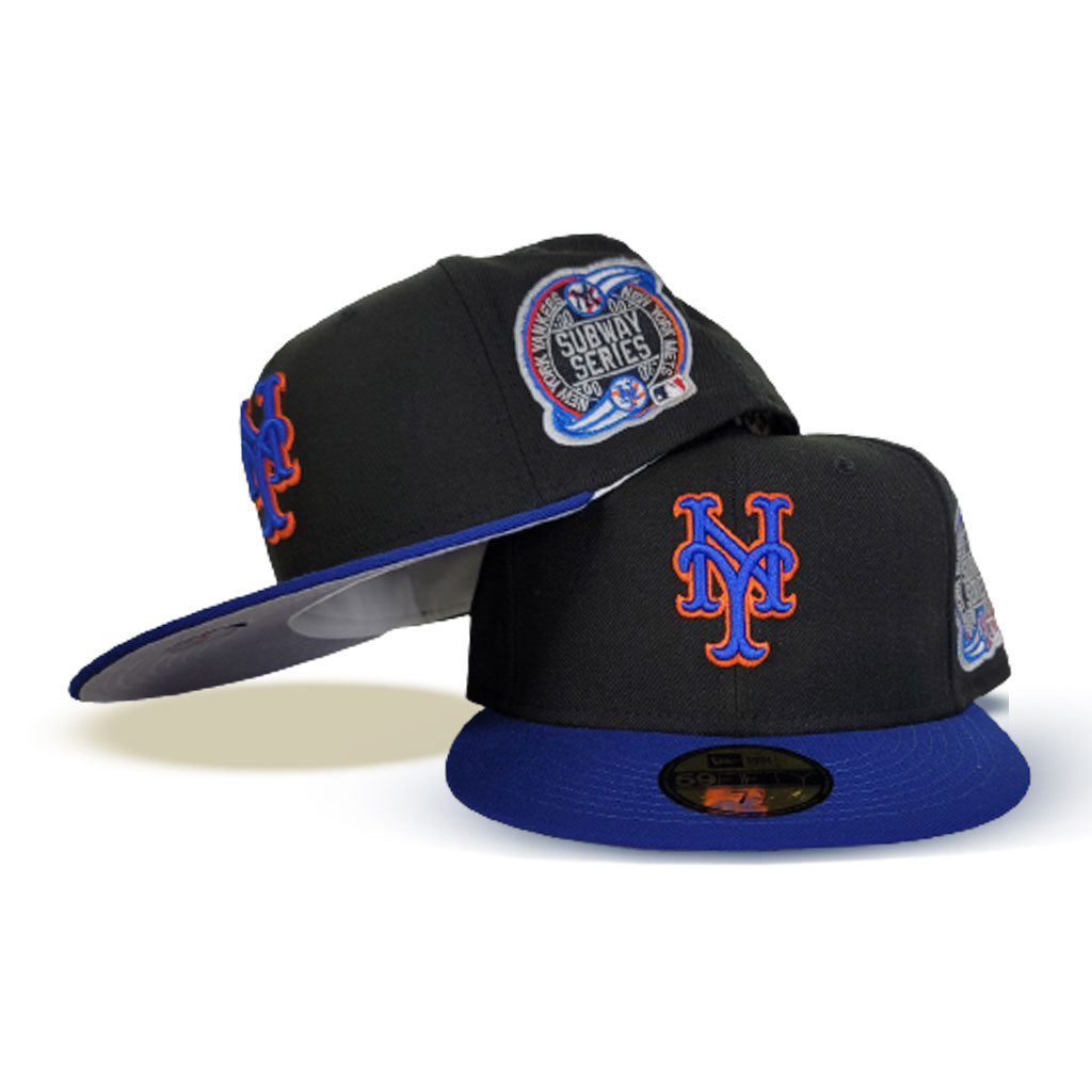 NEW ERA BLACK NEW YORK METS 2000 SUBWAY SERIES SIDE PATCH FITTED HAT