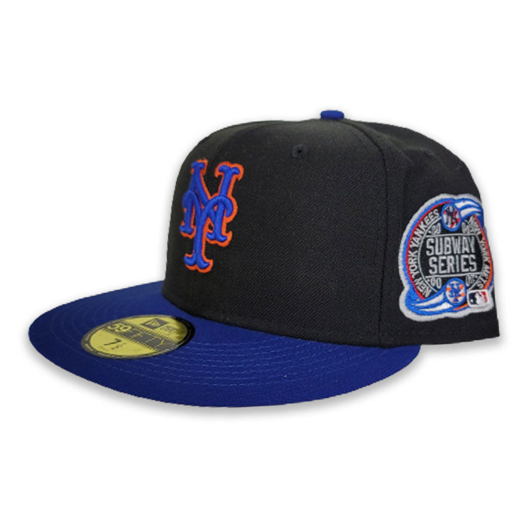NEW ERA BLACK NEW YORK METS 2000 SUBWAY SERIES SIDE PATCH FITTED HAT