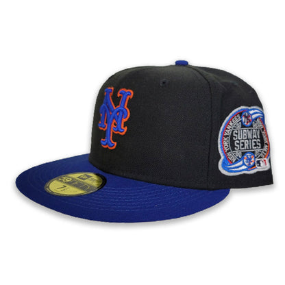 NEW ERA BLACK NEW YORK METS 2000 SUBWAY SERIES SIDE PATCH FITTED HAT