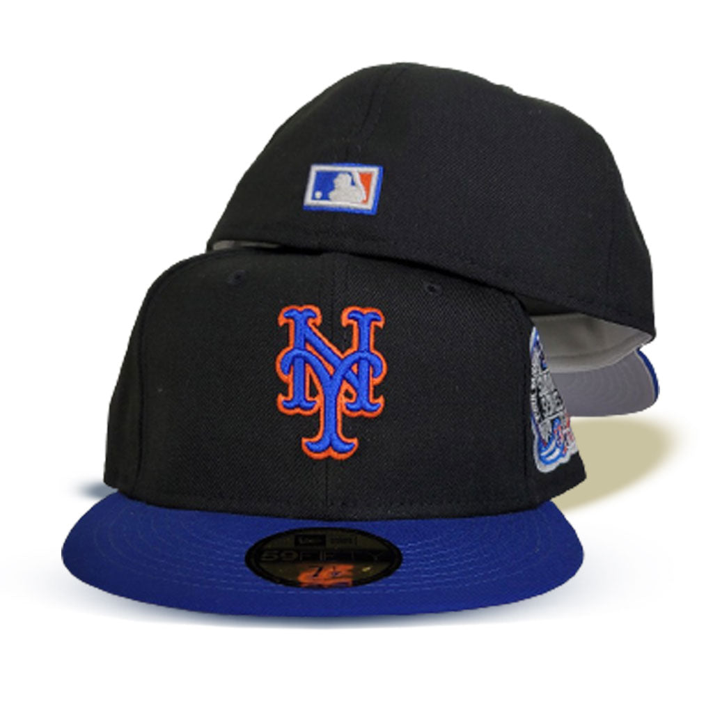 NEW ERA BLACK NEW YORK METS 2000 SUBWAY SERIES SIDE PATCH FITTED HAT