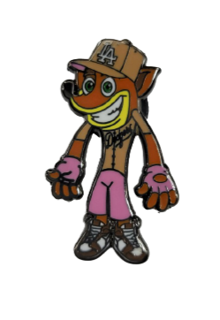 LOS ANGELES DODGERS CARSH BANDICOTT METAL PIN