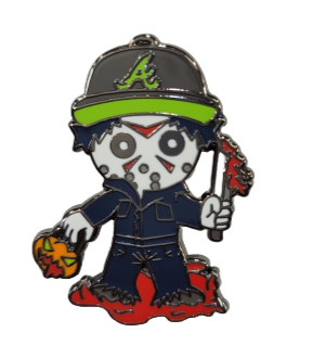 ATLANTA BRAVES JASON HALLOWEEN METAL PIN
