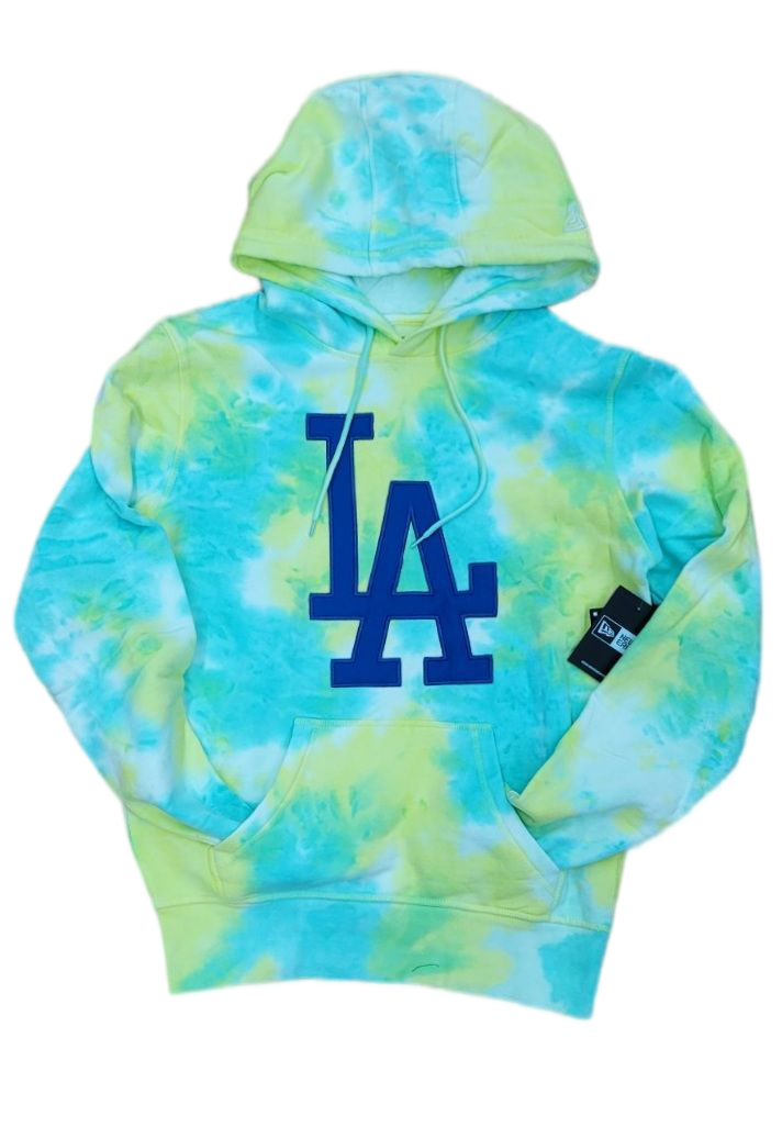 Los Angeles Dodgers New Era Green Tie-Dye Pullover Hoodie